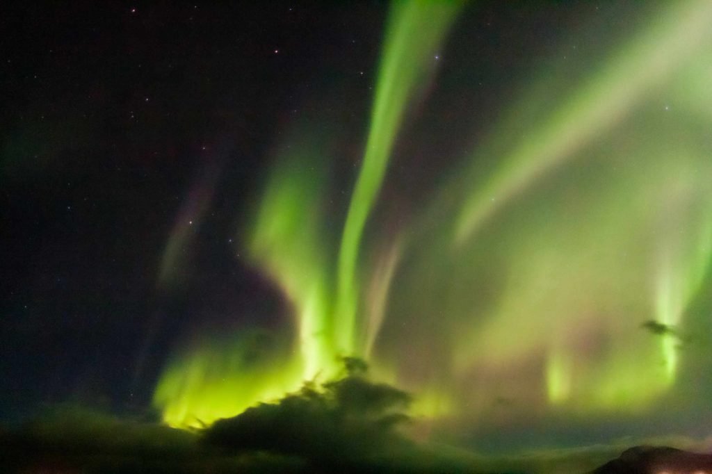 Powerful auroral storm in Sweden
