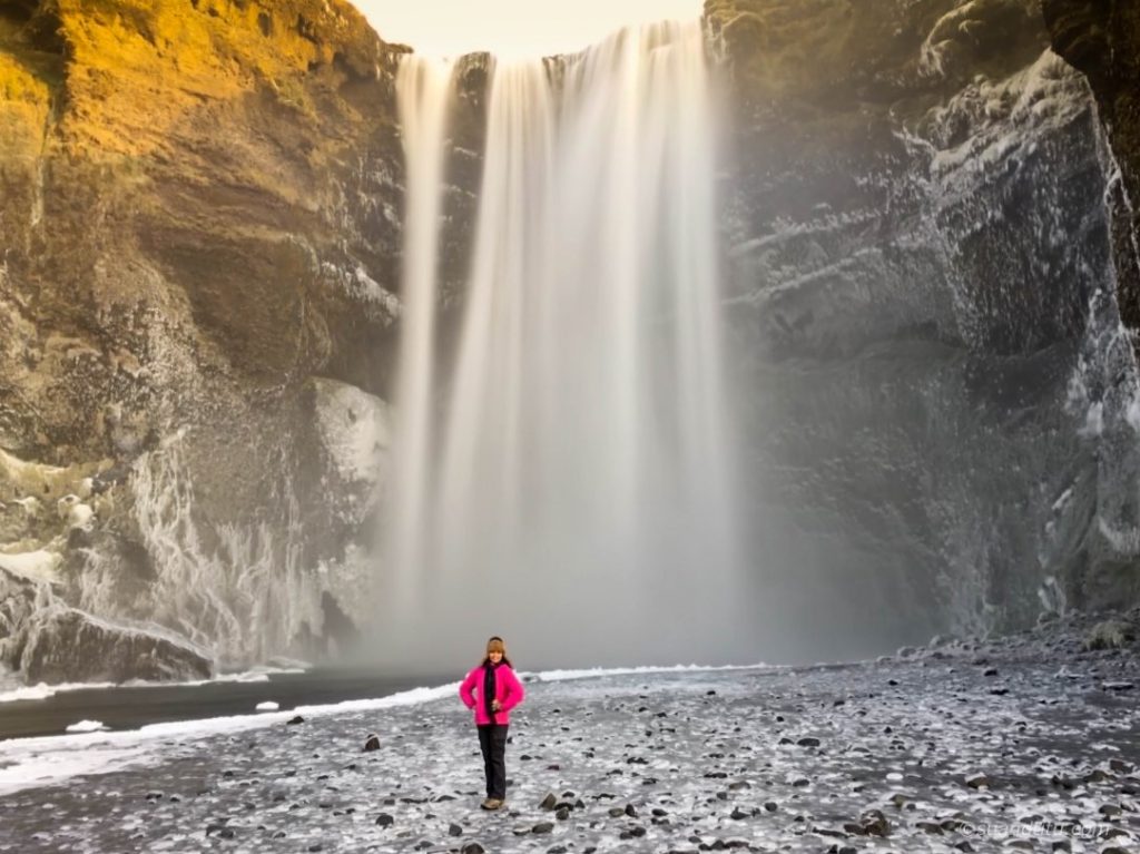 Winter waterfalls in Iceland